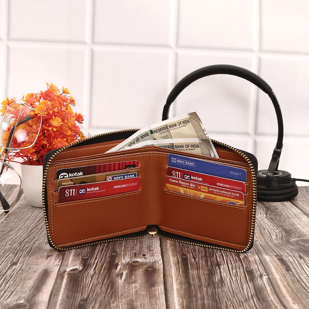 Prime Zip Wallet Tan Color. - Image 2