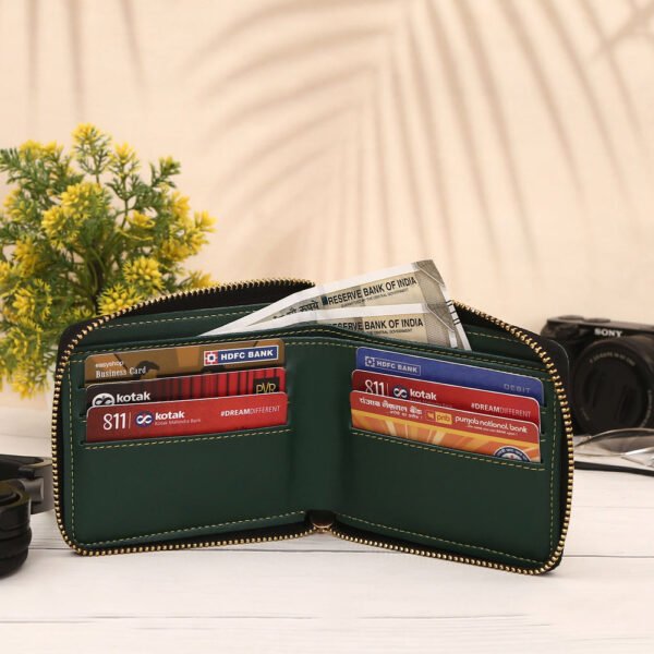 Prime Zip Wallet Green Color - Image 2