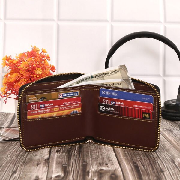 Prime Zip Wallet Brown Color - Image 2