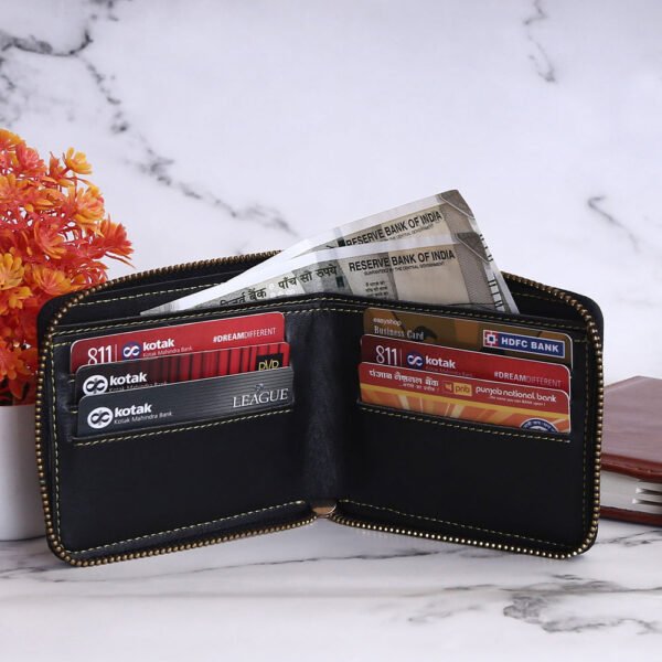 Prime Zip Wallet Black Color - Image 2