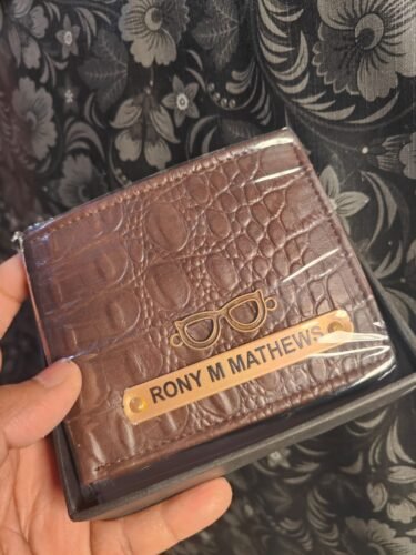 Imported brown croco wallet photo review