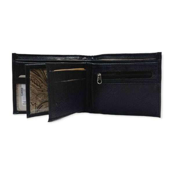 Solid lather wallet- black color - Image 2