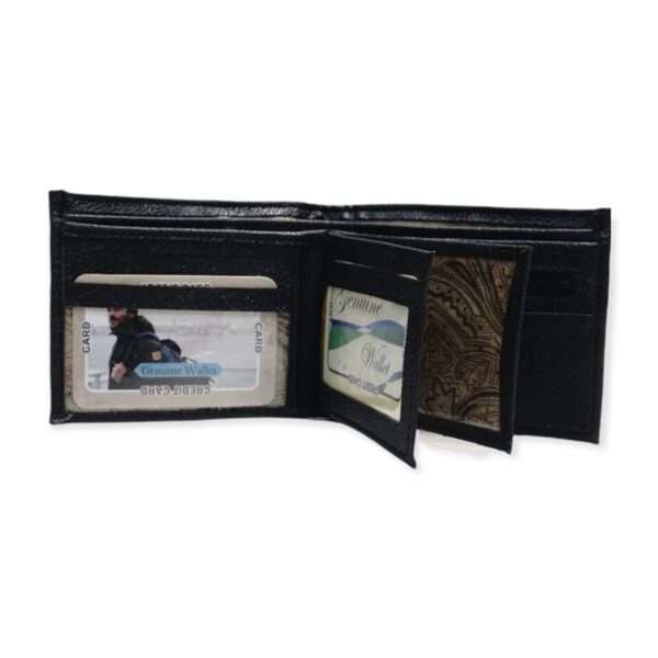 Solid lather wallet- black color - Image 3