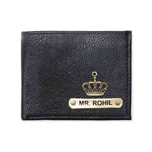 Solid lather wallet- black color