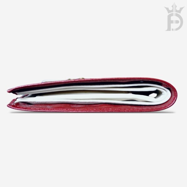 Dual colour wallet - red-Cream - Image 2