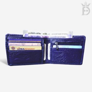 Imported blue croco wallet