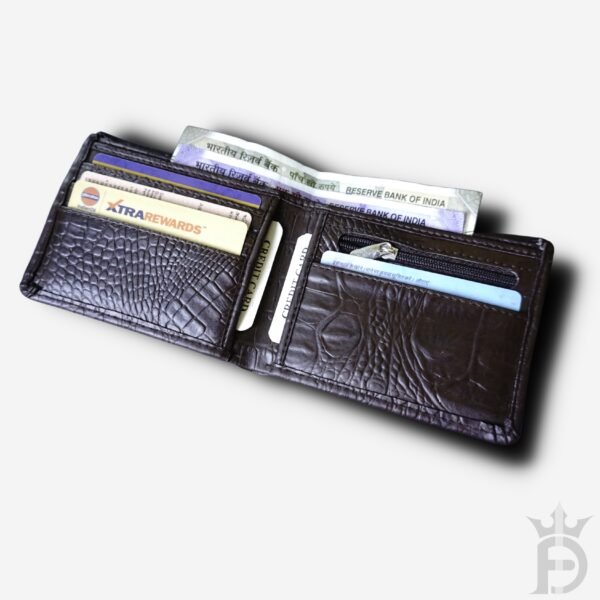 Imported brown croco wallet - Image 3