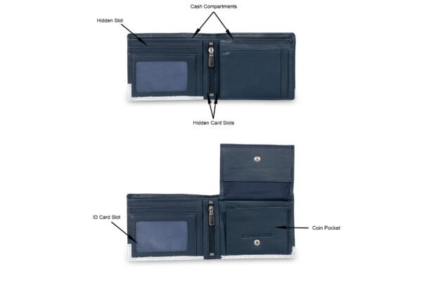 DF Genuine Leather RFID Wallet [blue] - Image 2