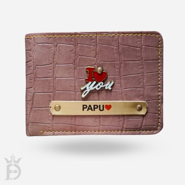 Exotic Croco Wallet - Baby Pink Colour