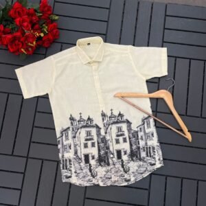 Printed Half Sleeve Shirt [Dark House]