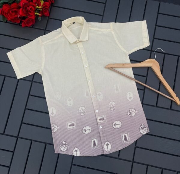 Printed Half Sleeve Shirt [Pink key]