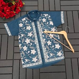 Printed  Half Sleeve Shirt [Blue]