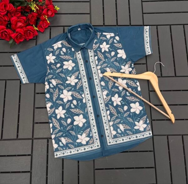 Printed  Half Sleeve Shirt [Blue]