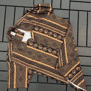 Printed Half Sleeve Shirt [Gold Black]