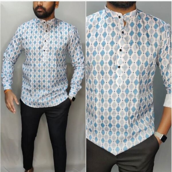 Printed Short Kurta 015 - Image 3