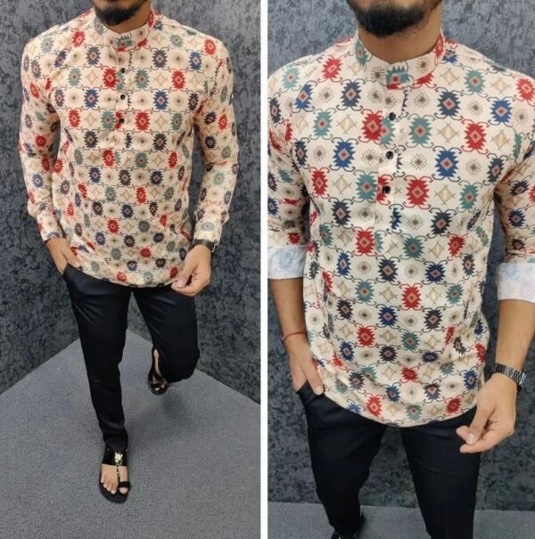 Printed Short Kurta 011 - Image 3