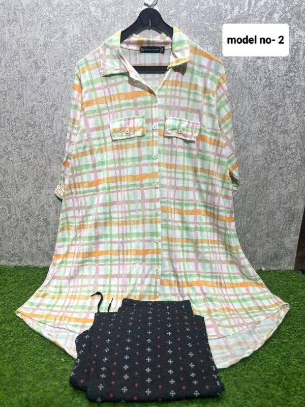 Printed Long Shirt (summer wear) - Image 2