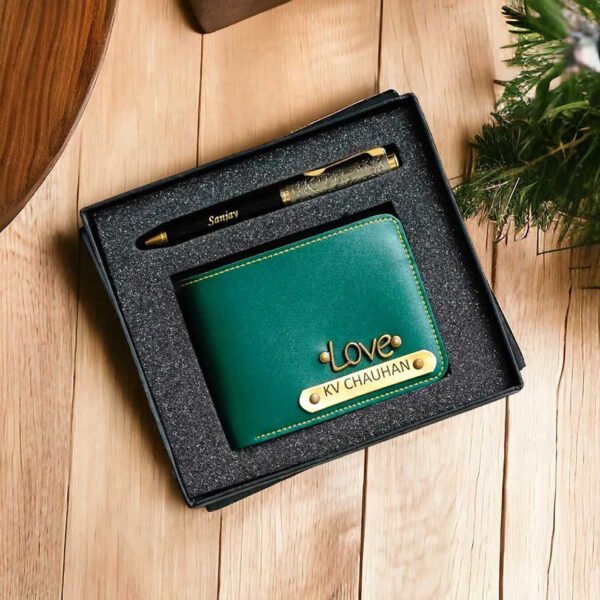 Fox Wallet+Pen Combo - [Green colour]